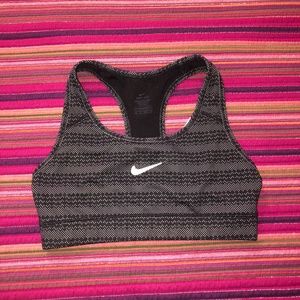 Nike black patterned Sport bra